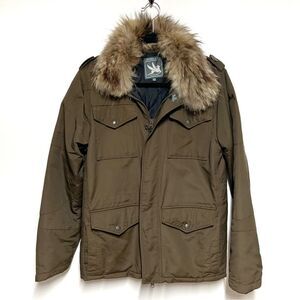 Spiewak and Sons Brown Field Jacket Coyote Fur Collar Mens S Womens